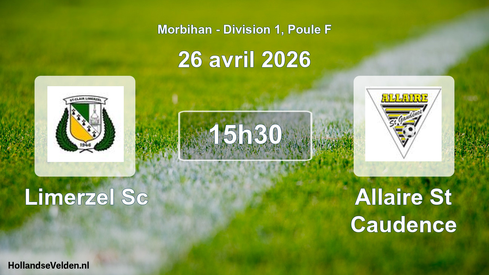 Geplande wedstrijd: Limerzel Sc - Allaire St Caudence (26 avril 2026)