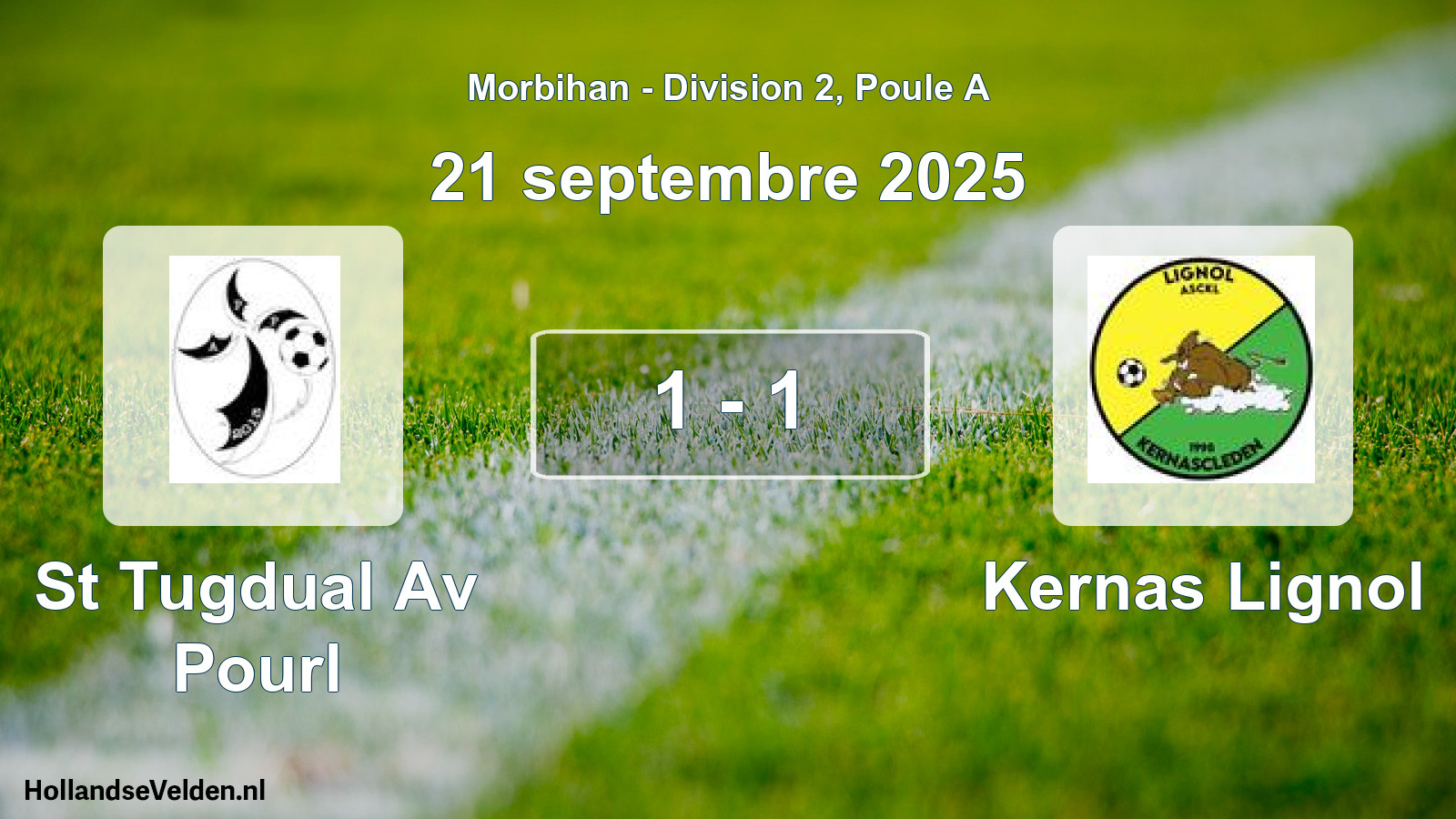 Gespeelde wedstrijd: St Tugdual Av Pourl - Kernas Lignol 1 - 1 (21 septembre 2025)