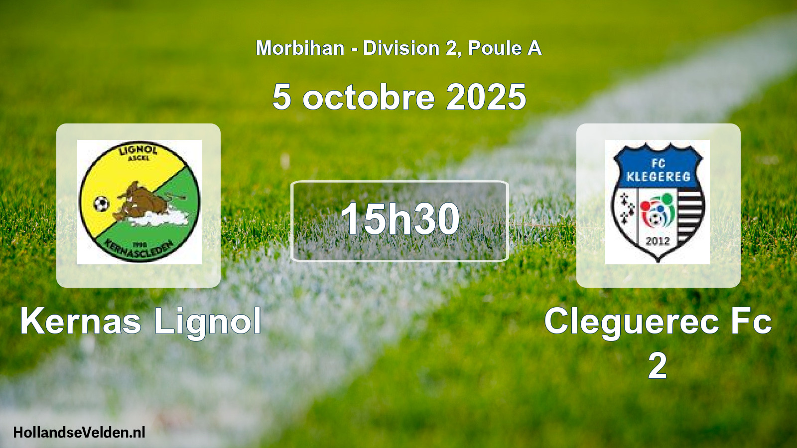 Geplande wedstrijd: Kernas Lignol - Cleguerec Fc 2 (5 octobre 2025)