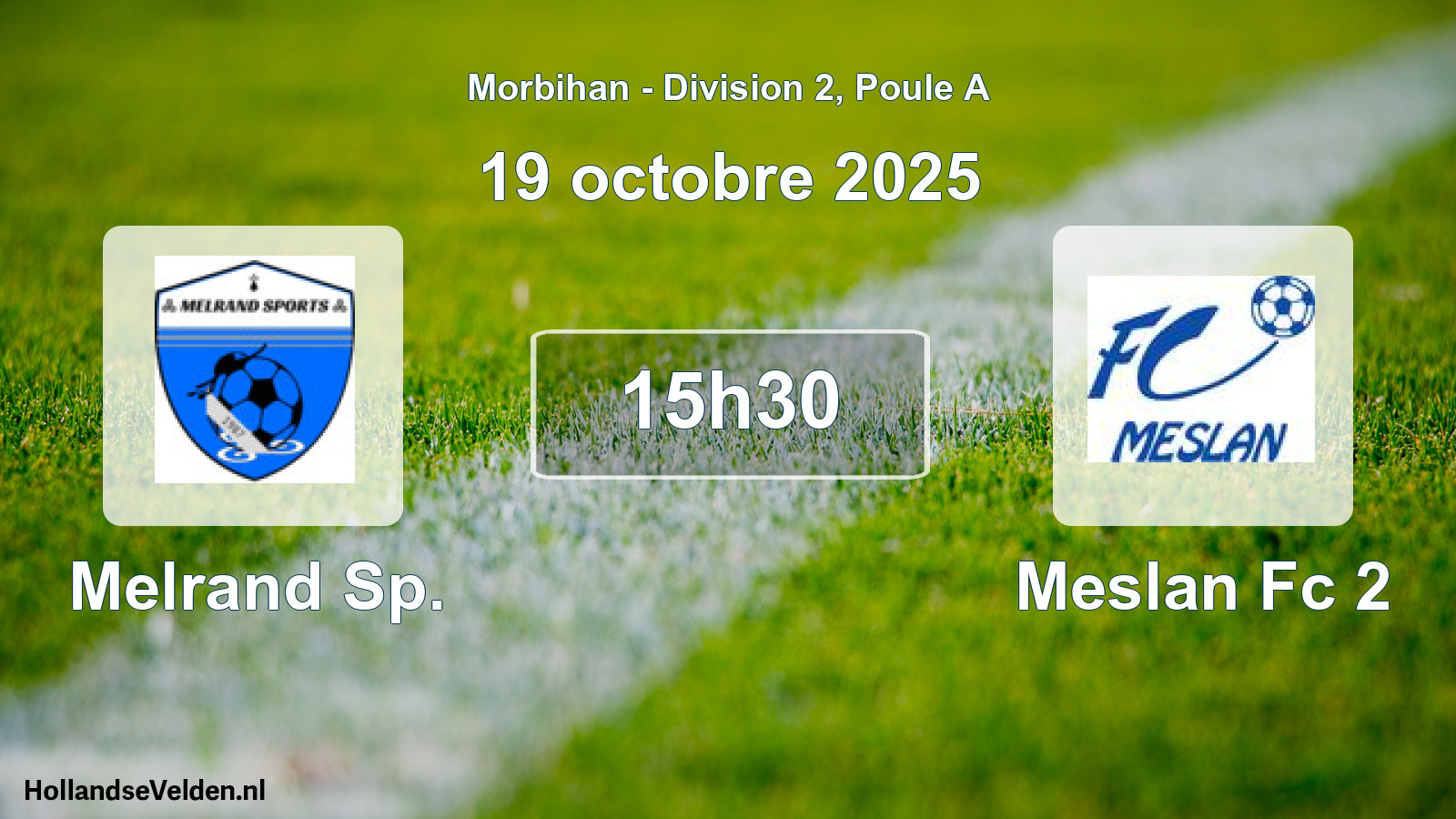 Geplande wedstrijd: Melrand Sp. - Meslan Fc 2 (19 oktober 2025)