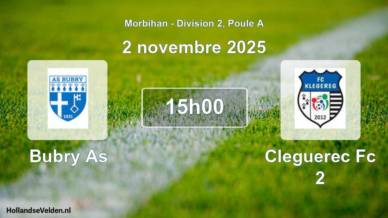 Scheduled Match: Bubry As - Cleguerec Fc 2 (2 November 2025)