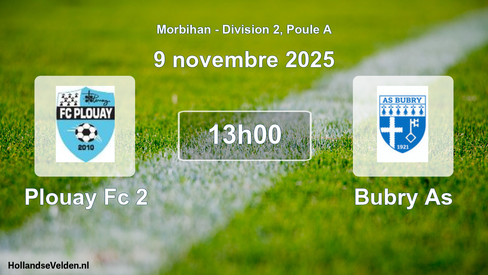 Scheduled Match: Plouay Fc 2 - Bubry As (9 November 2025)