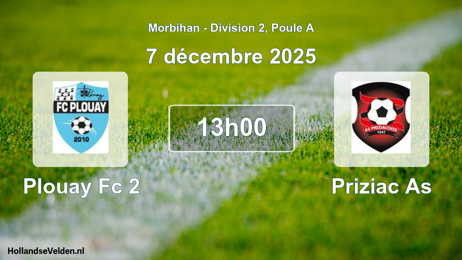 Scheduled Match: Plouay Fc 2 - Priziac As (7 December 2025)