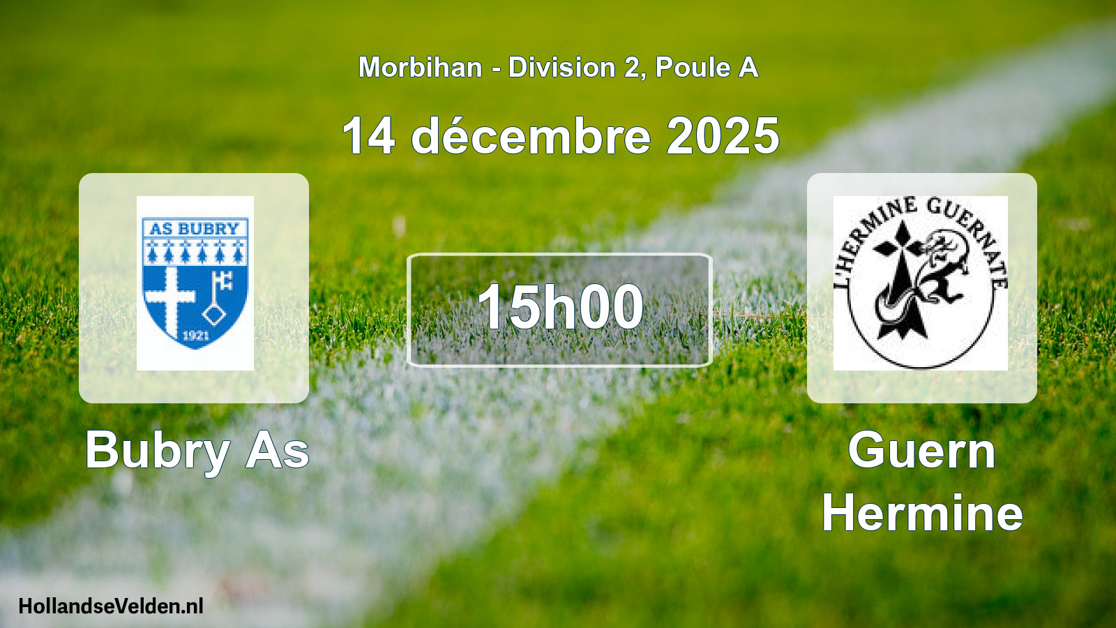 Scheduled Match: Bubry As - Guern Hermine (14 December 2025)