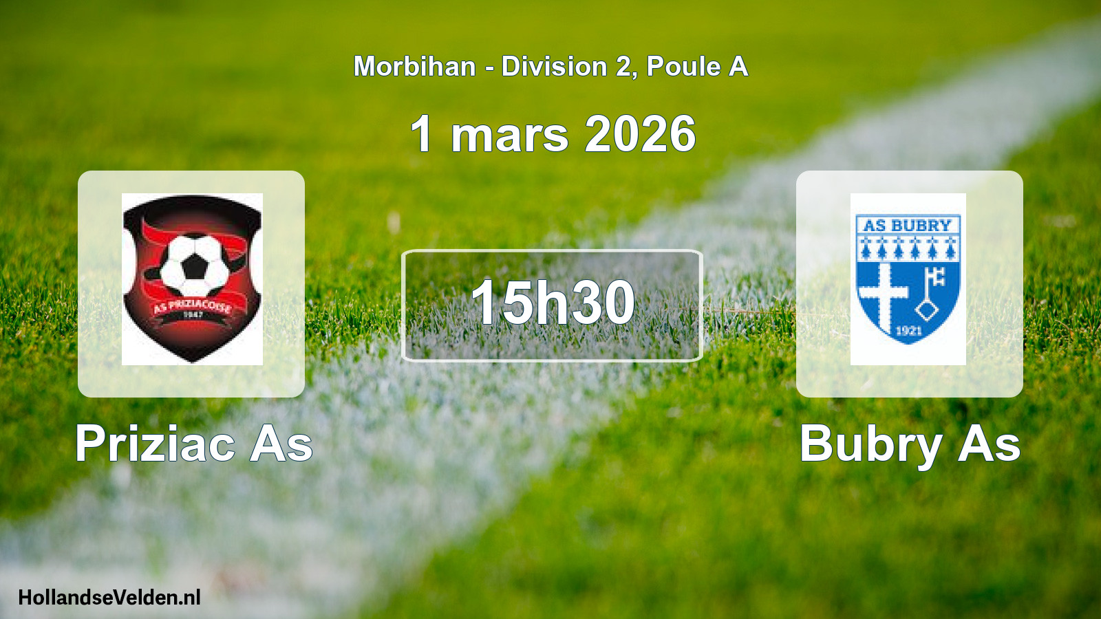 Scheduled Match: Priziac As - Bubry As (1 March 2026)