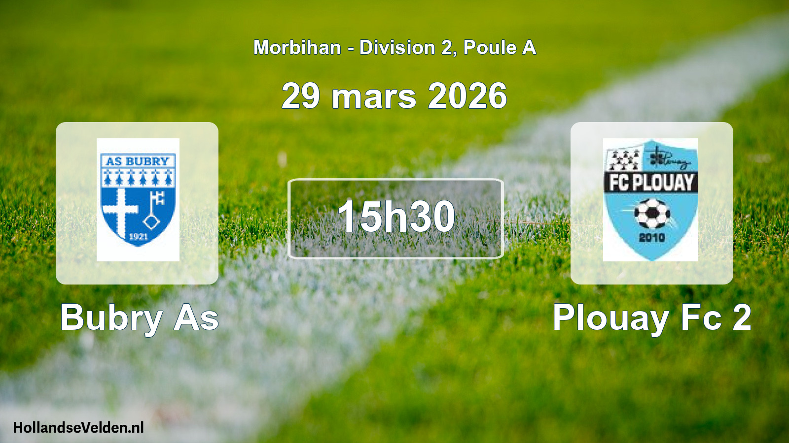 Scheduled Match: Bubry As - Plouay Fc 2 (29 March 2026)