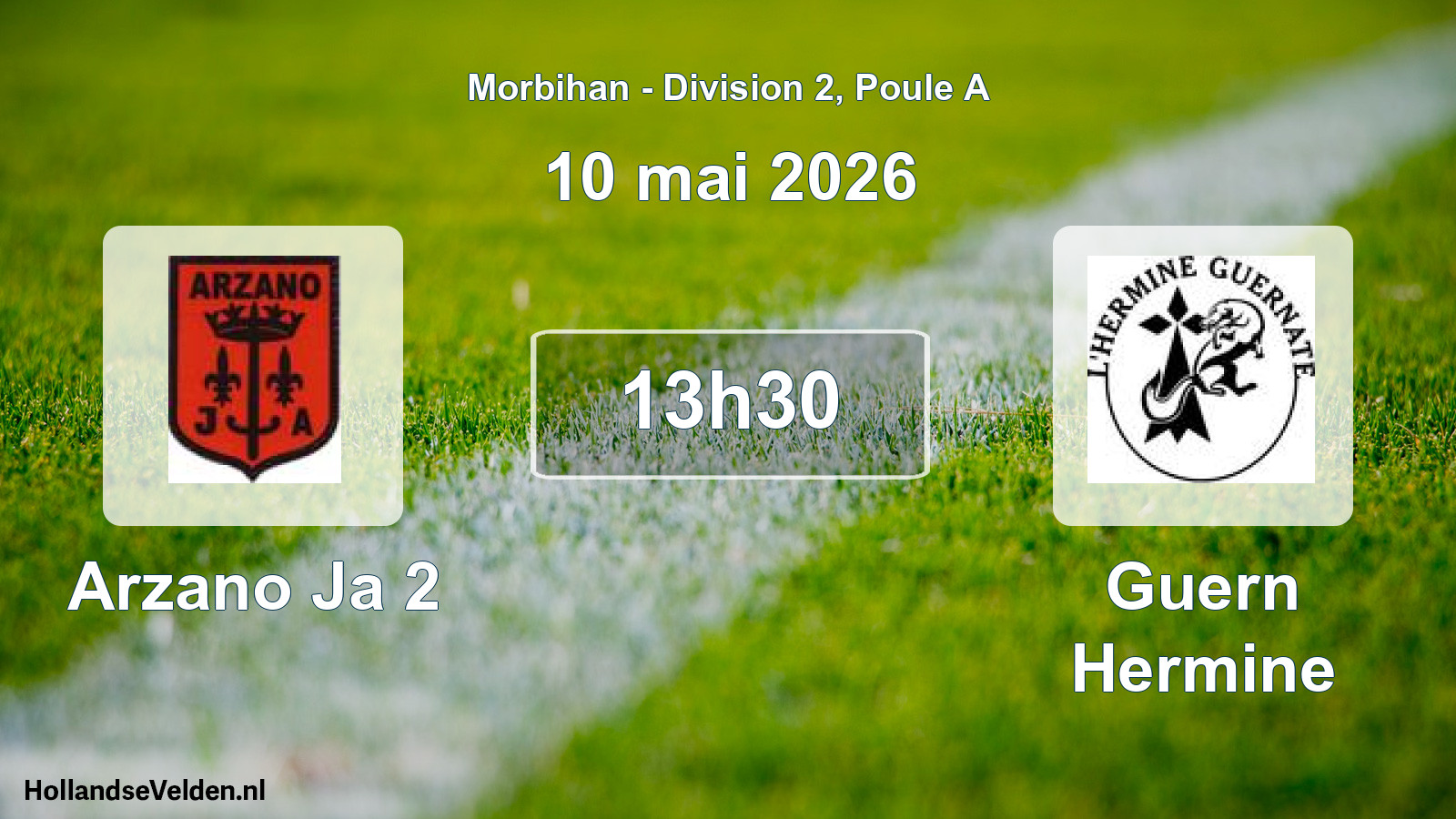 Scheduled Match: Arzano Ja 2 - Guern Hermine (10 May 2026)