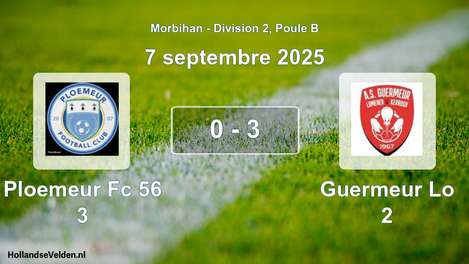 Total number of matches played: Ploemeur Fc 56 3 - Guermeur Lo 2 0 - 3 (7 September 2025)