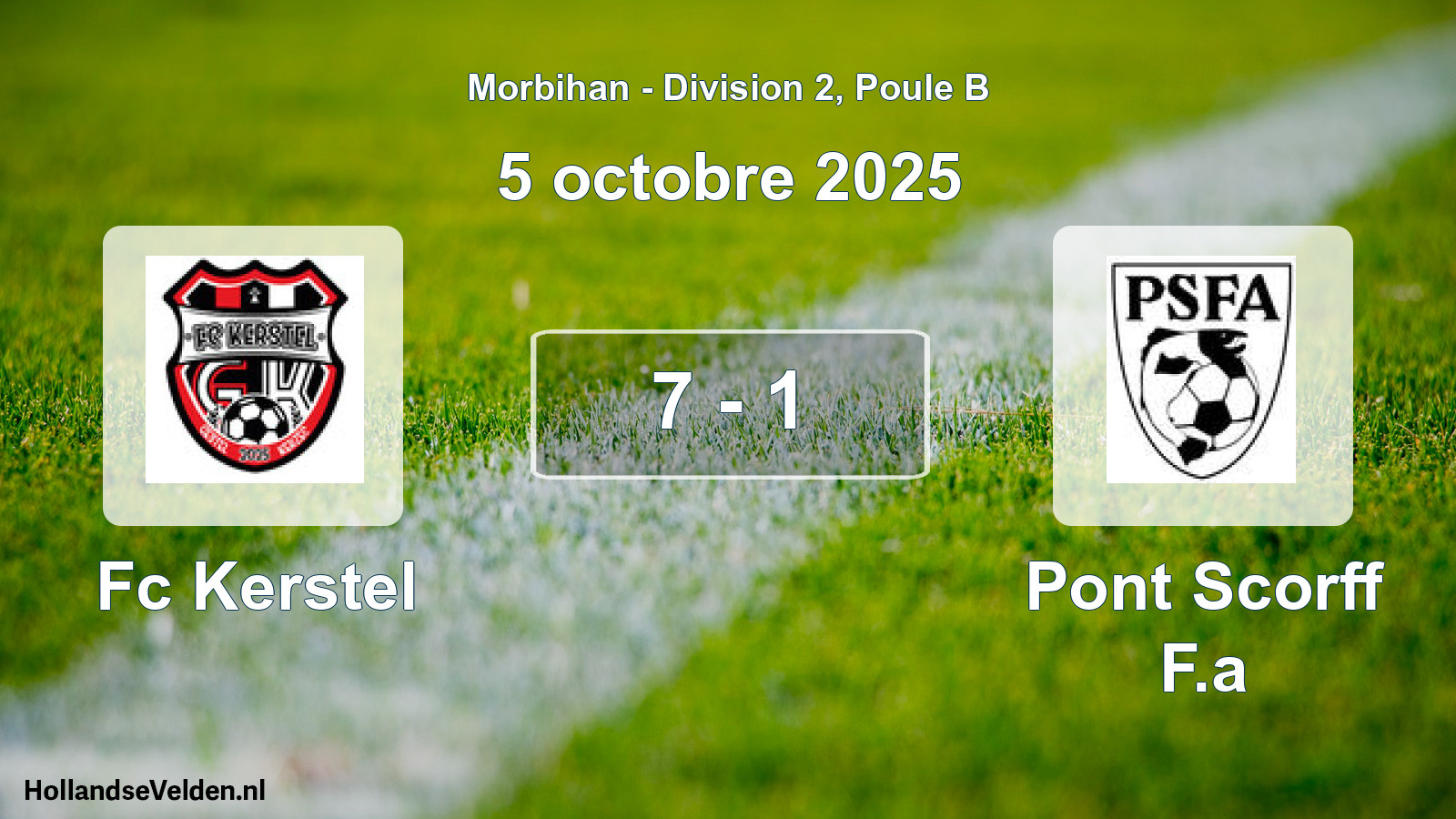 Total number of matches played: Fc Kerstel - Pont Scorff F.a 7 - 1 (5 October 2025)