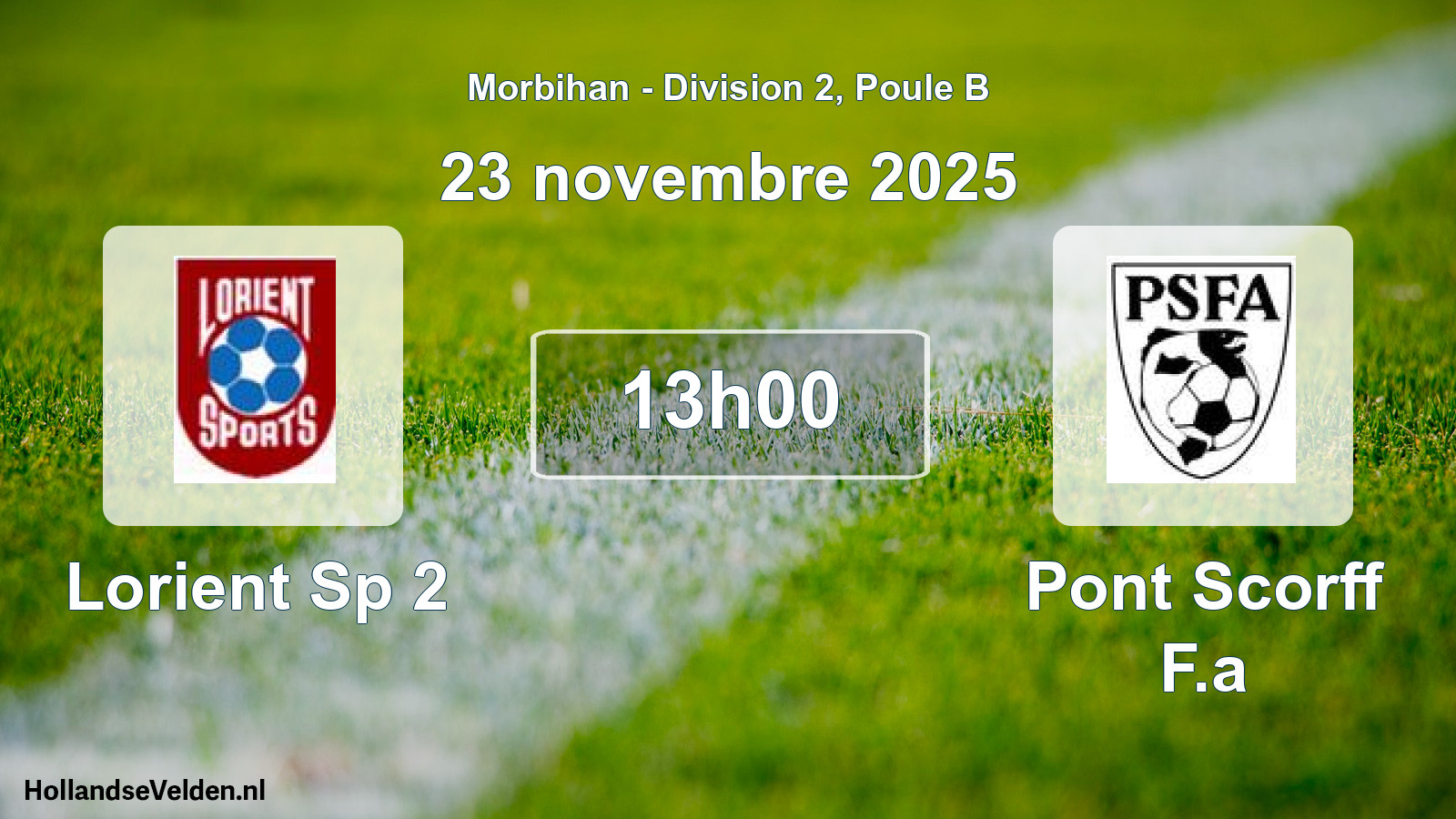 Geplande wedstrijd: Lorient Sp 2 - Pont Scorff F.a (23 novembre 2025)