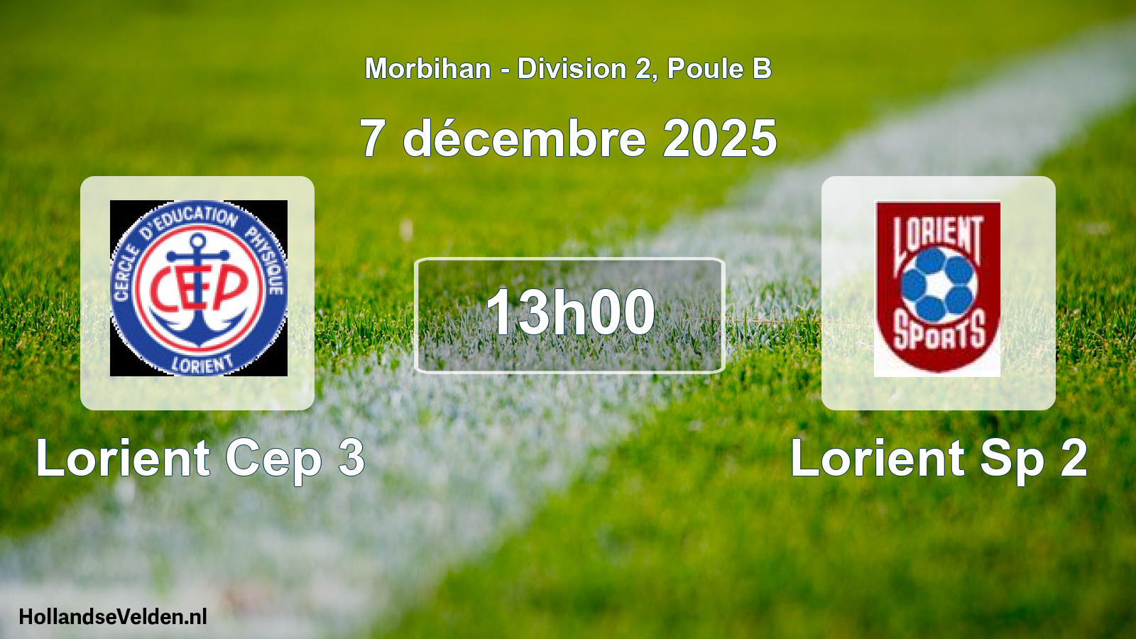 Scheduled Match: Lorient Cep 3 - Lorient Sp 2 (7 December 2025)