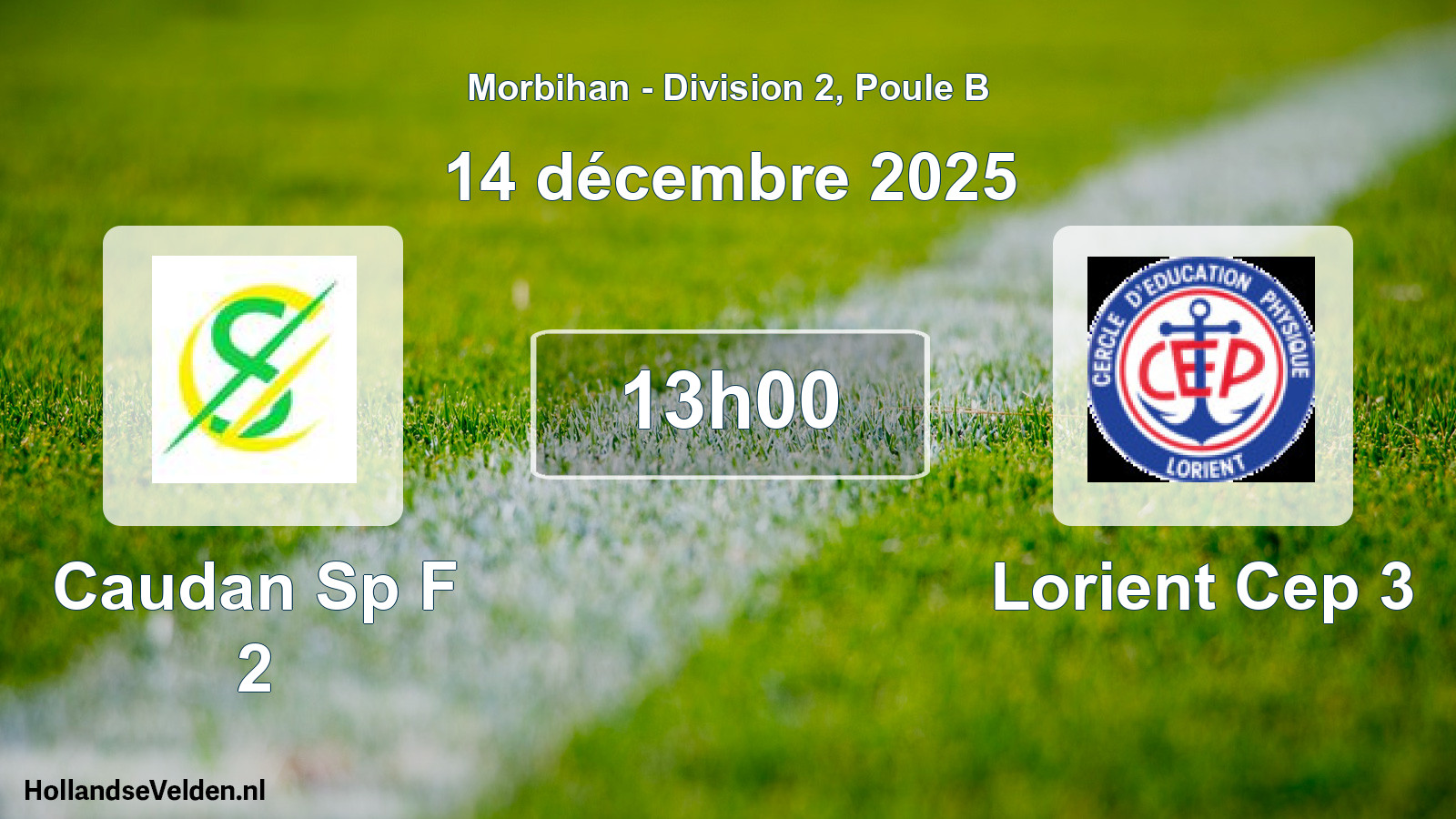 Scheduled Match: Caudan Sp F 2 - Lorient Cep 3 (14 December 2025)