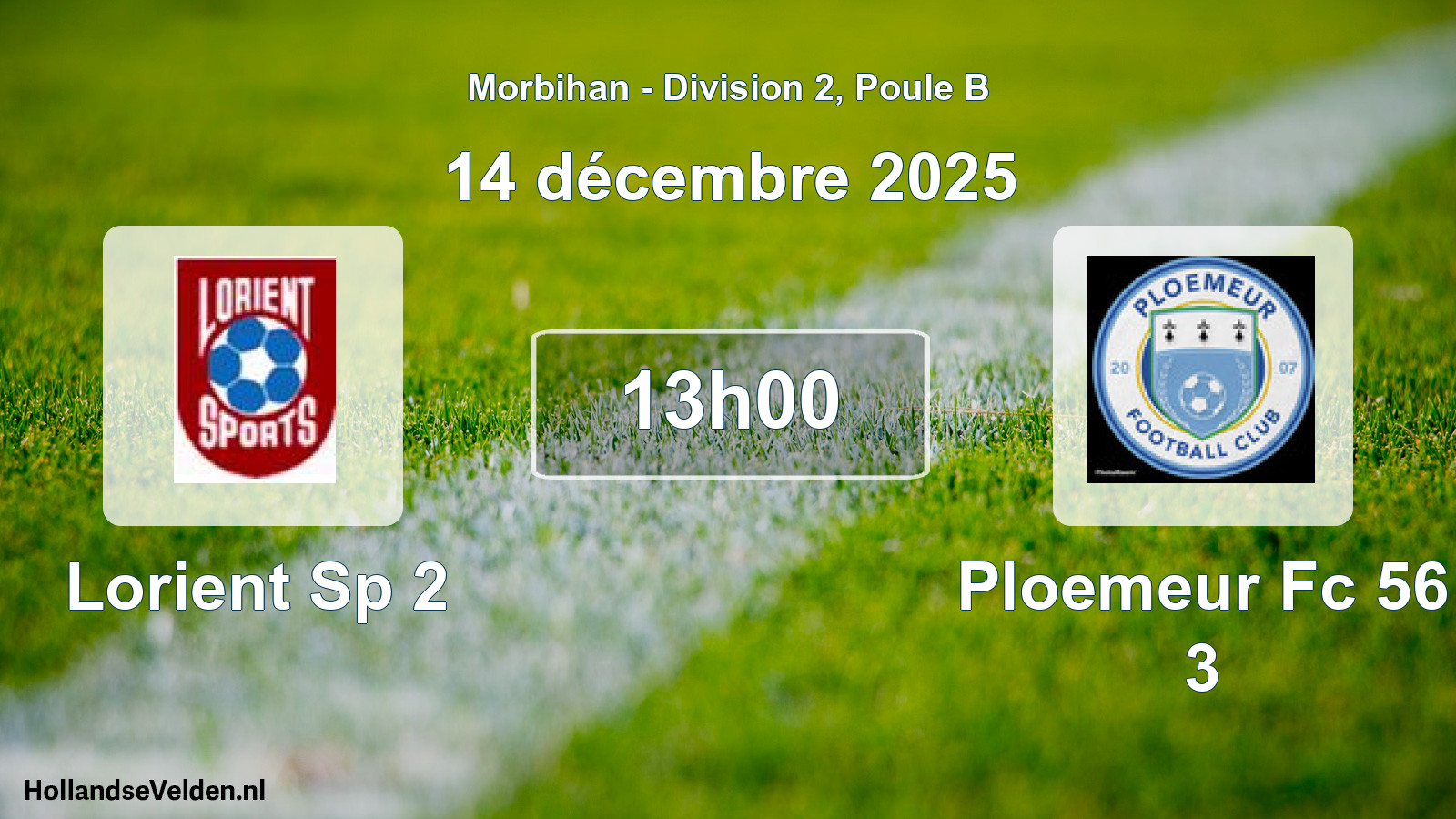 Geplande wedstrijd: Lorient Sp 2 - Ploemeur Fc 56 3 (14 décembre 2025)
