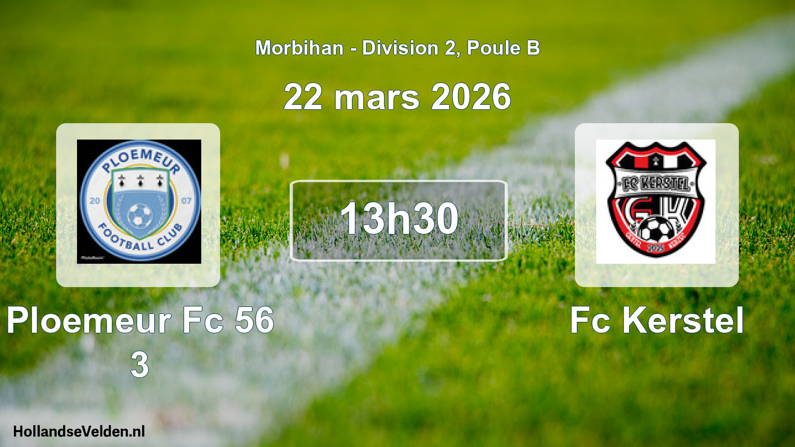 Geplande wedstrijd: Ploemeur Fc 56 3 - Fc Kerstel (22 mars 2026)