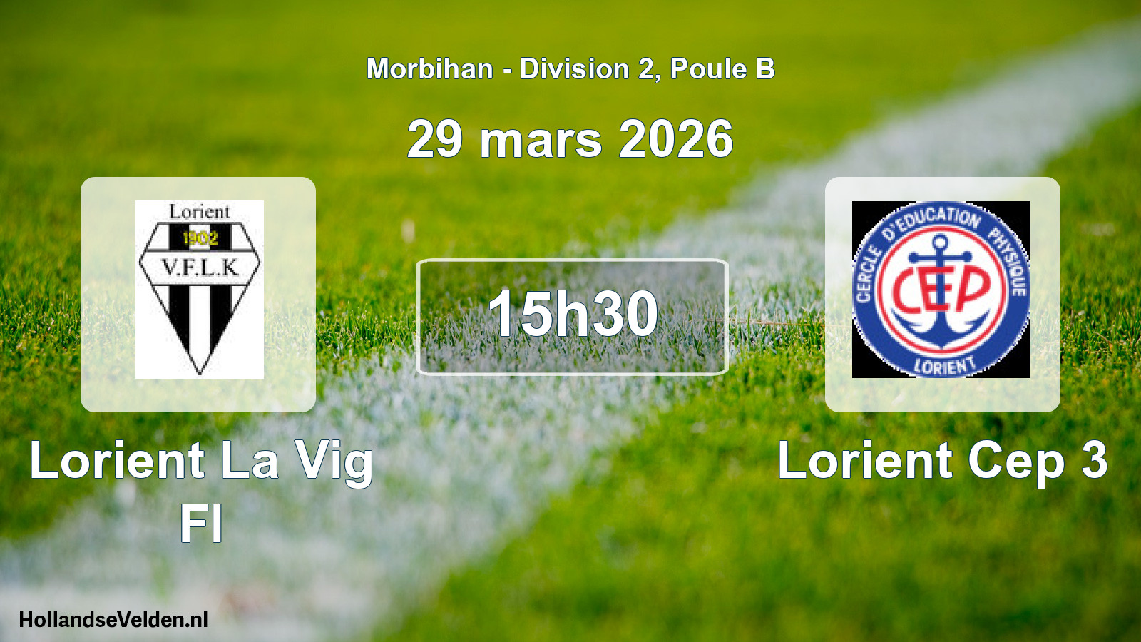 Scheduled Match: Lorient La Vig Fl - Lorient Cep 3 (29 March 2026)