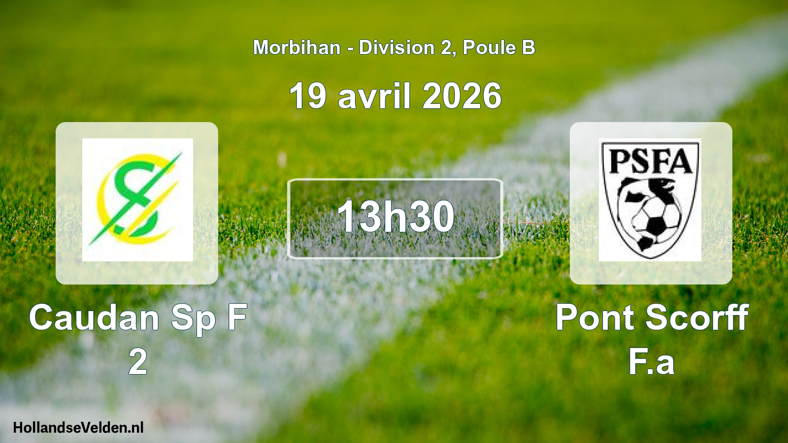 Scheduled Match: Caudan Sp F 2 - Pont Scorff F.a (19 April 2026)