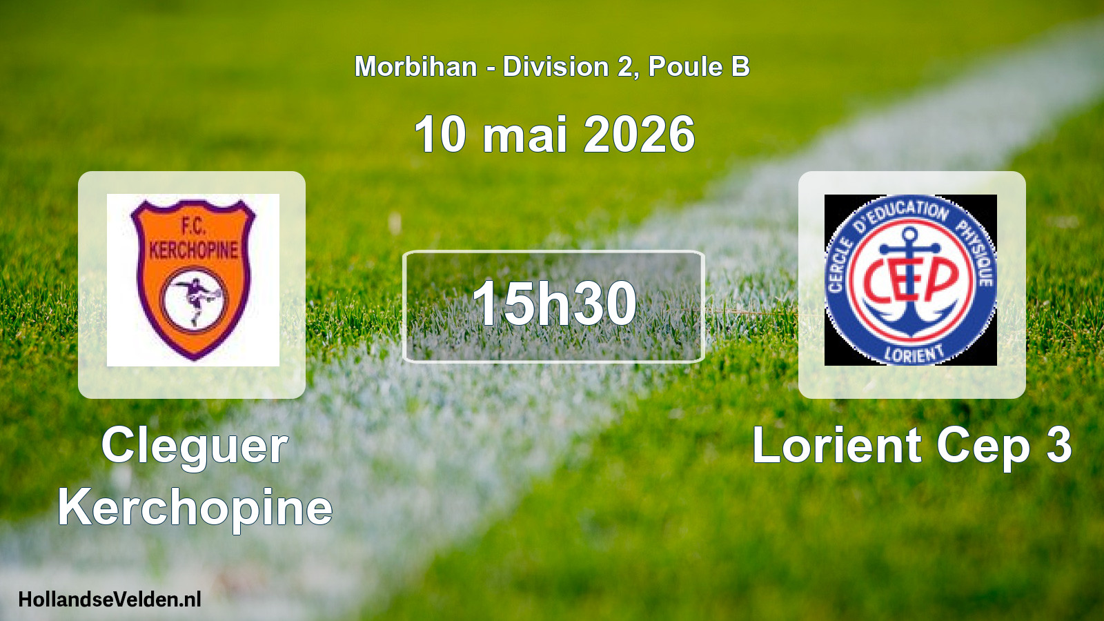 Geplande wedstrijd: Cleguer Kerchopine - Lorient Cep 3 (10 mai 2026)