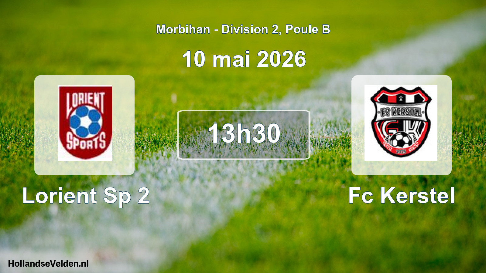 Geplande wedstrijd: Lorient Sp 2 - Fc Kerstel (10 mai 2026)