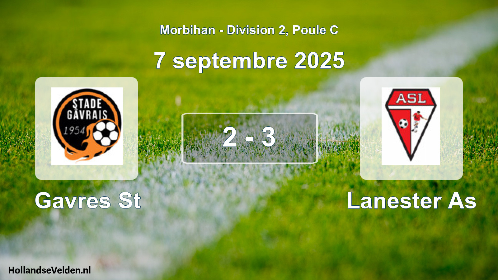 Gespeelde wedstrijd: Gavres St - Lanester As 2 - 3 (7 septembre 2025)