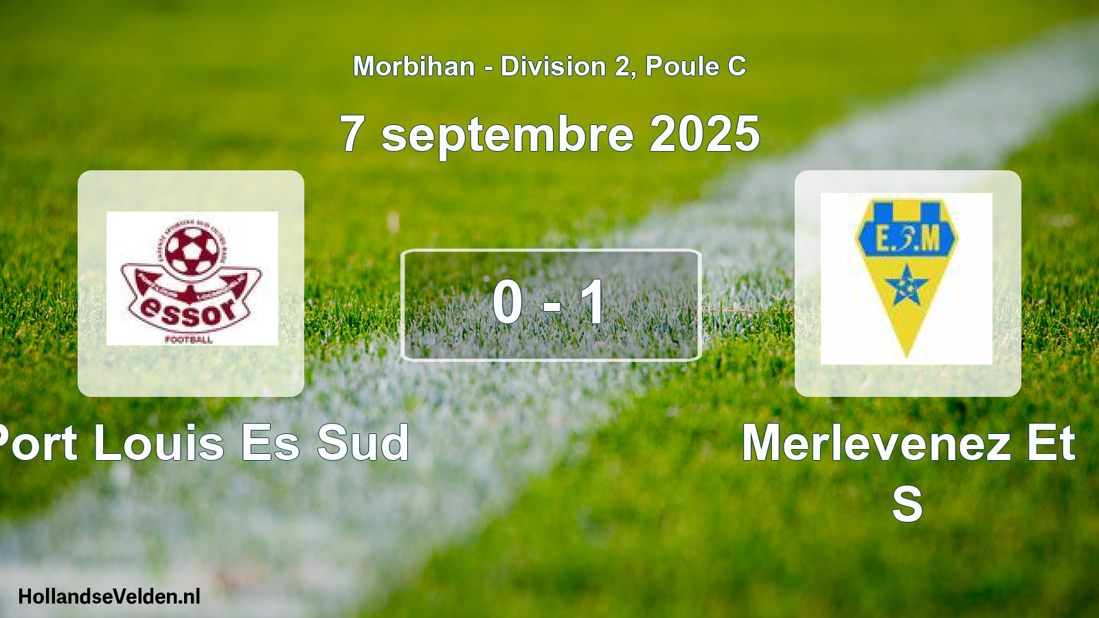 Gespeelde wedstrijd: Port Louis Es Sud - Merlevenez Et S 0 - 1 (7 september 2025)