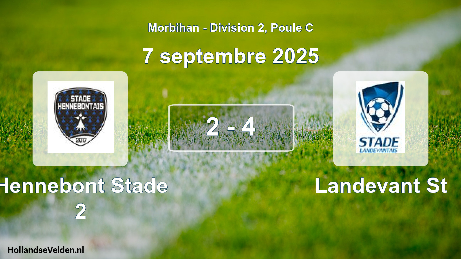 Gespeelde wedstrijd: Hennebont Stade 2 - Landevant St 2 - 4 (7 septembre 2025)