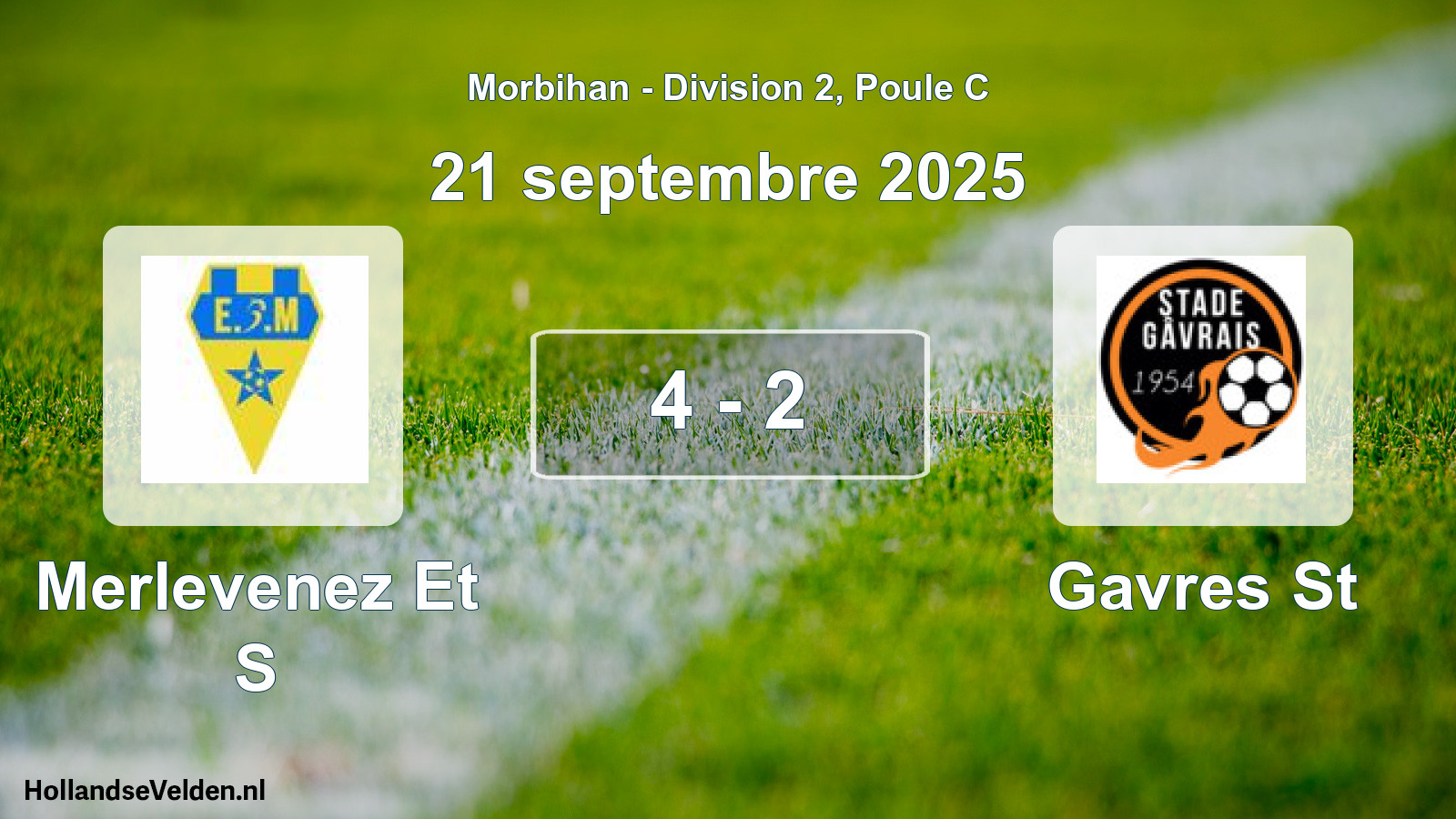 Gespeelde wedstrijd: Merlevenez Et S - Gavres St 4 - 2 (21 september 2025)
