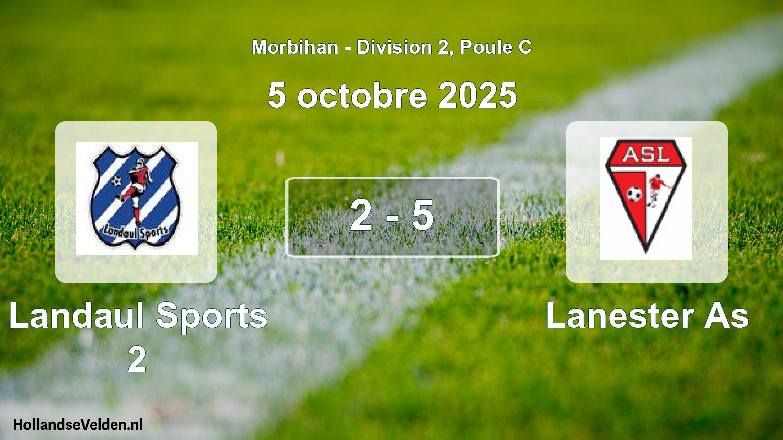 Total number of matches played: Landaul Sports 2 - Lanester As 2 - 5 (5 October 2025)