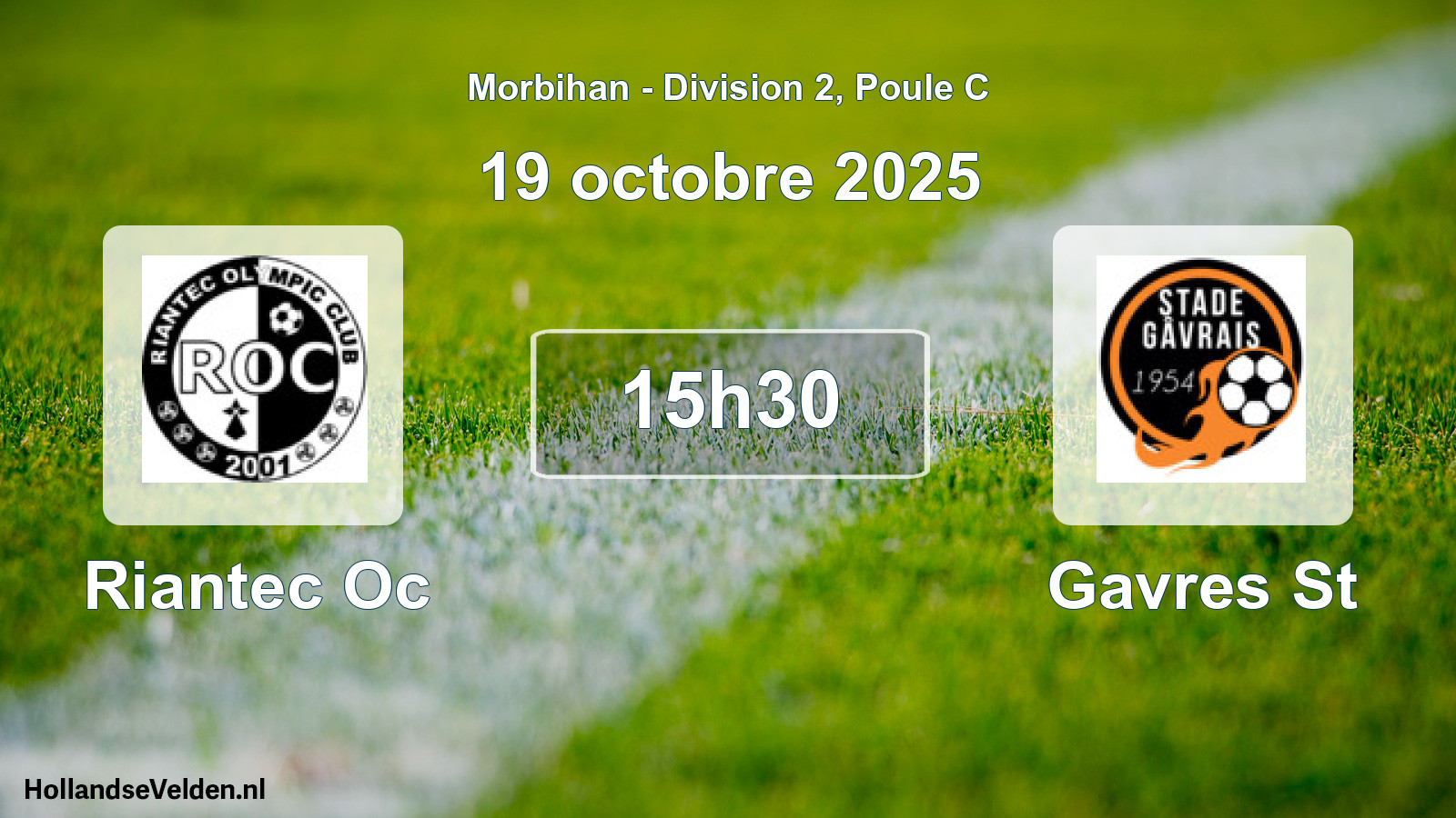 Geplande wedstrijd: Riantec Oc - Gavres St (19 octobre 2025)