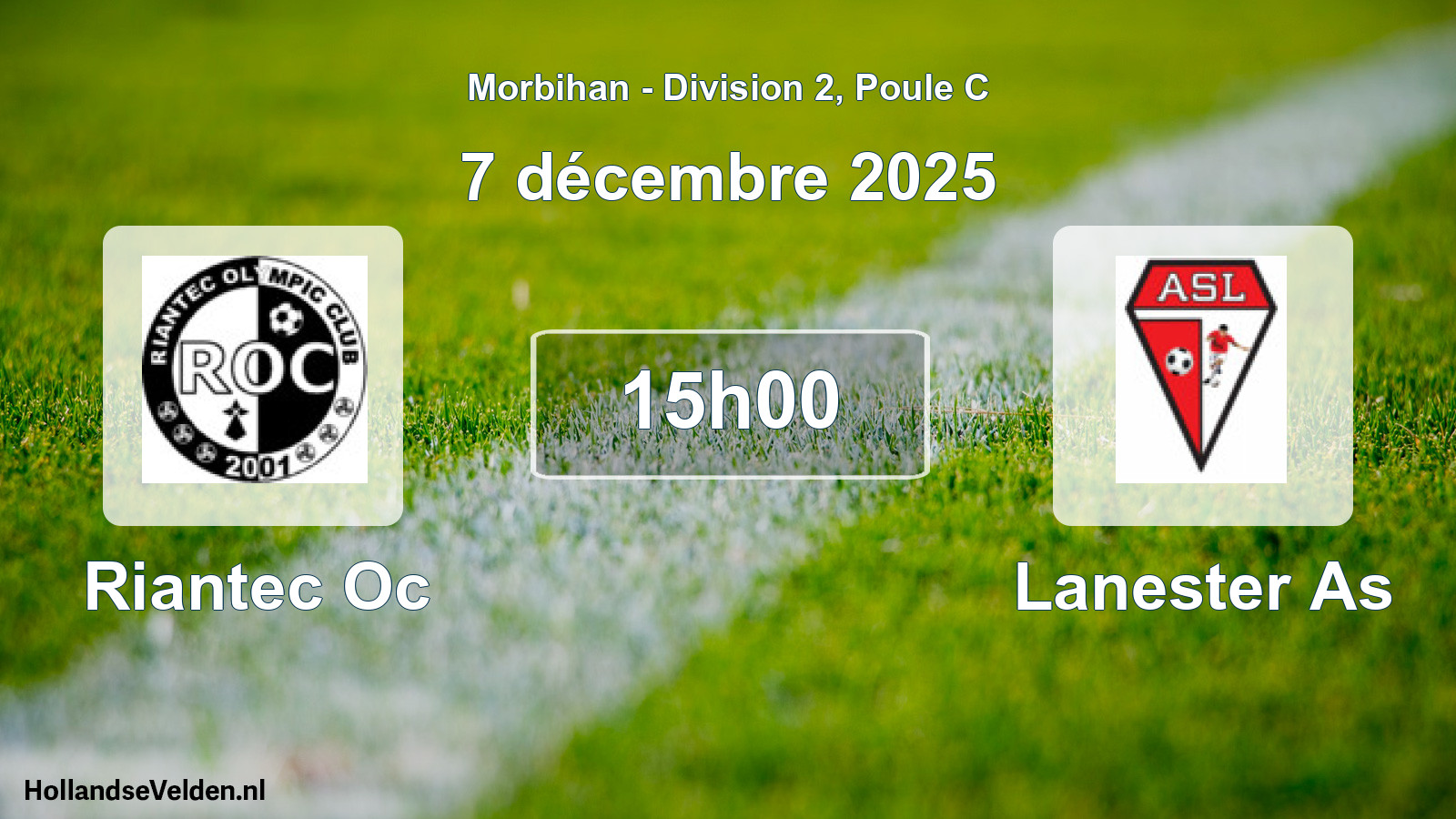 Geplande wedstrijd: Riantec Oc - Lanester As (7 décembre 2025)