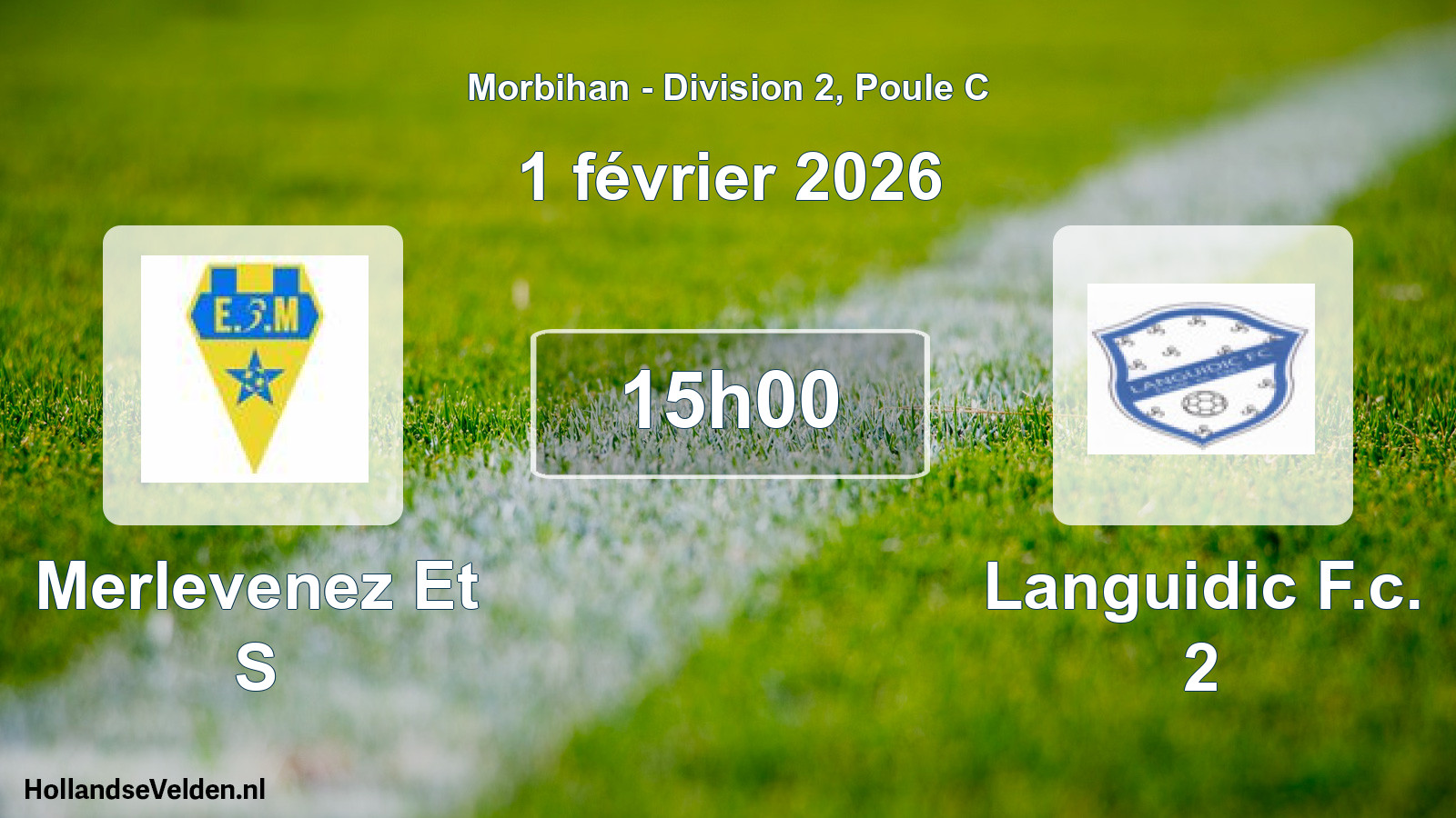 Geplande wedstrijd: Merlevenez Et S - Languidic F.c. 2 (1 février 2026)