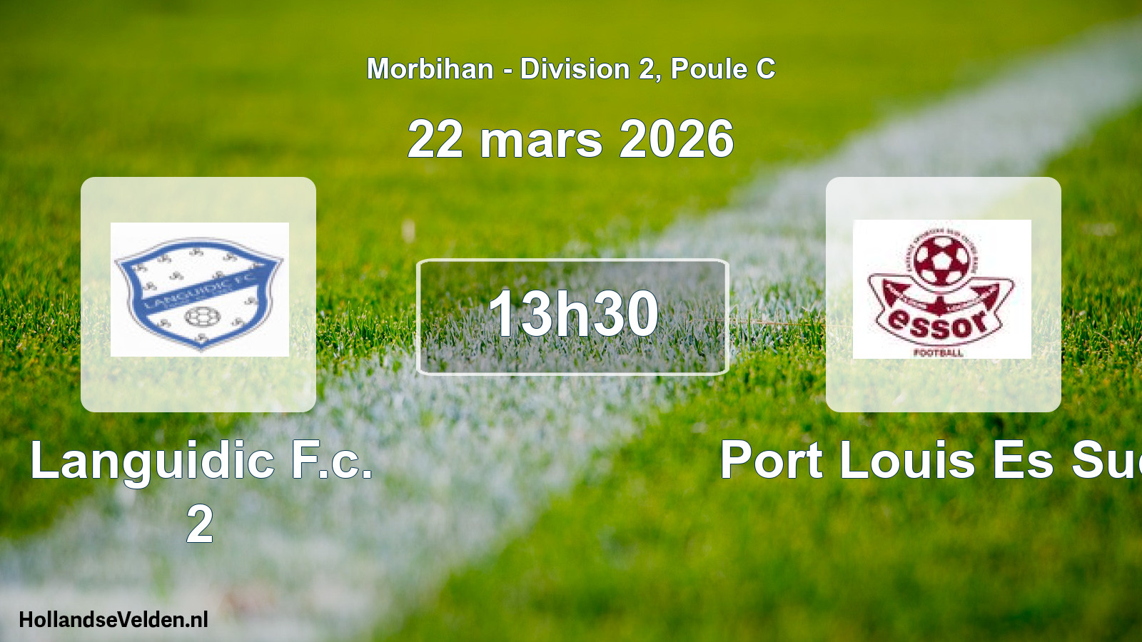 Geplande wedstrijd: Languidic F.c. 2 - Port Louis Es Sud (22 mars 2026)