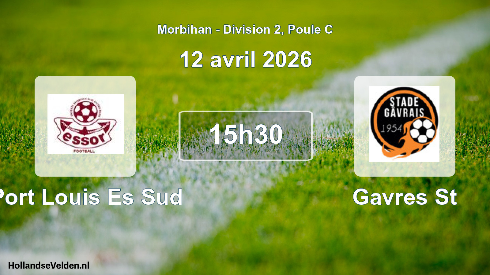 Geplande wedstrijd: Port Louis Es Sud - Gavres St (12 avril 2026)