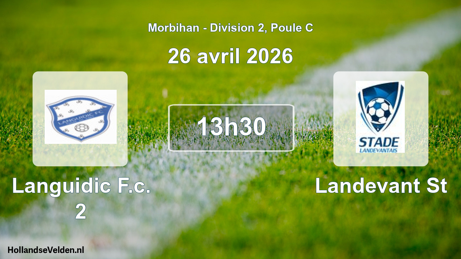 Geplande wedstrijd: Languidic F.c. 2 - Landevant St (26 avril 2026)