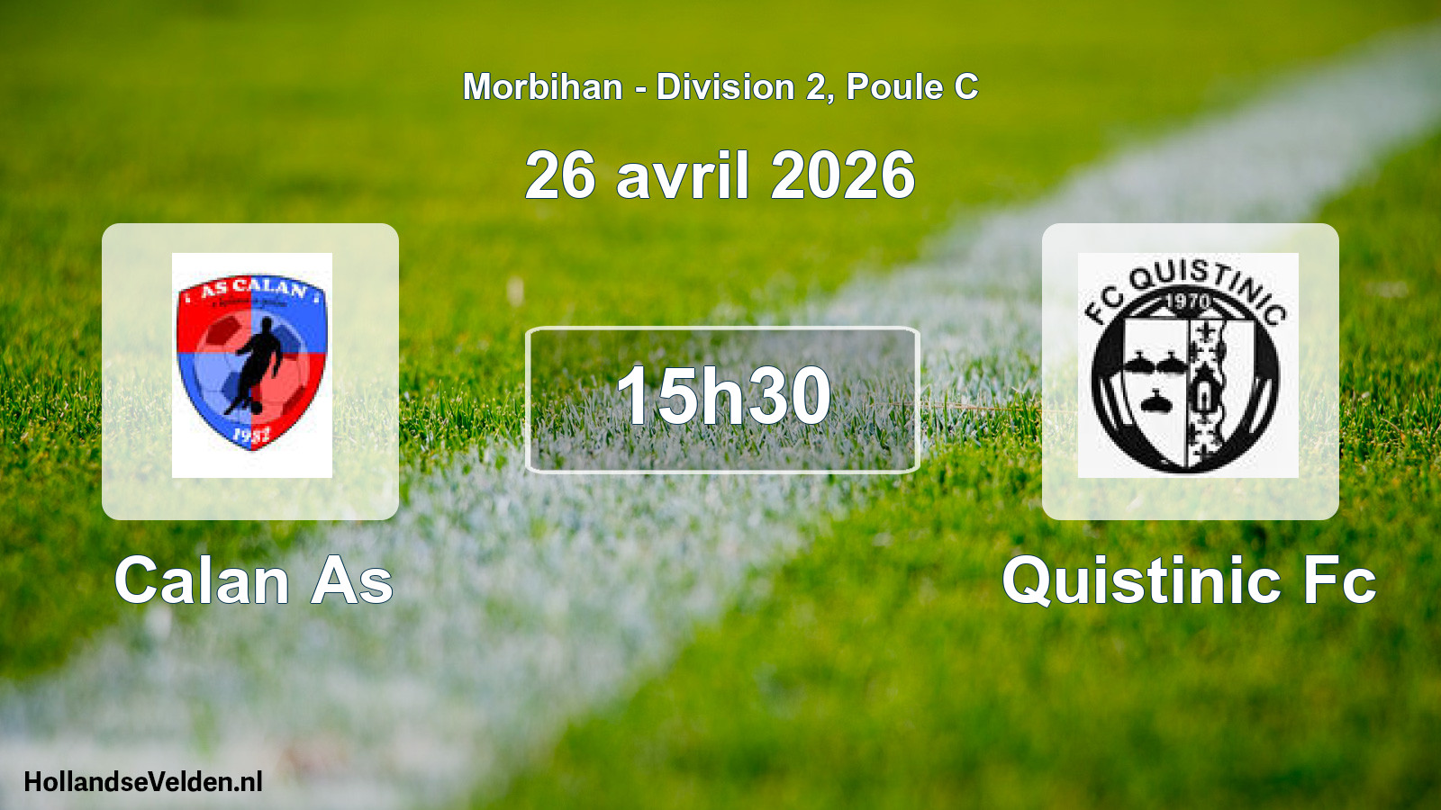 Scheduled Match: Calan As - Quistinic Fc (26 April 2026)