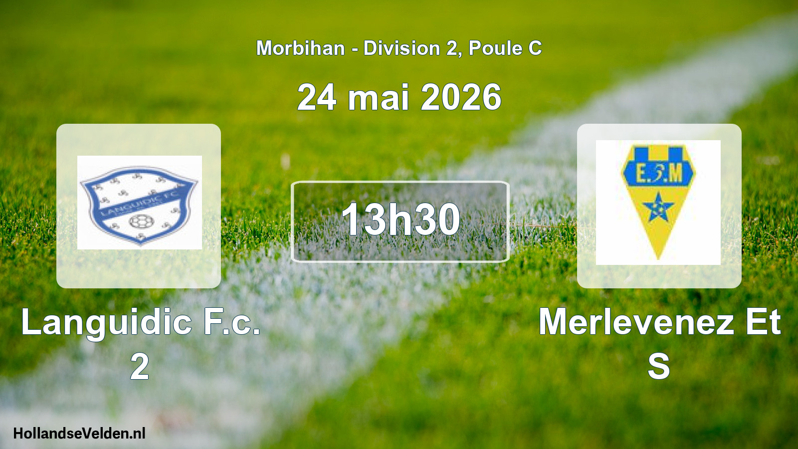 Geplande wedstrijd: Languidic F.c. 2 - Merlevenez Et S (24 mei 2026)