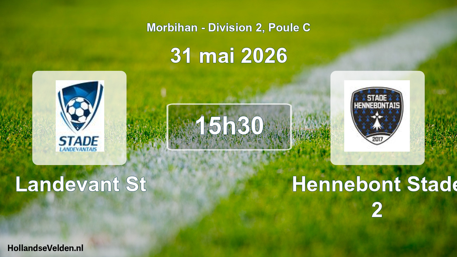 Geplande wedstrijd: Landevant St - Hennebont Stade 2 (31 mai 2026)
