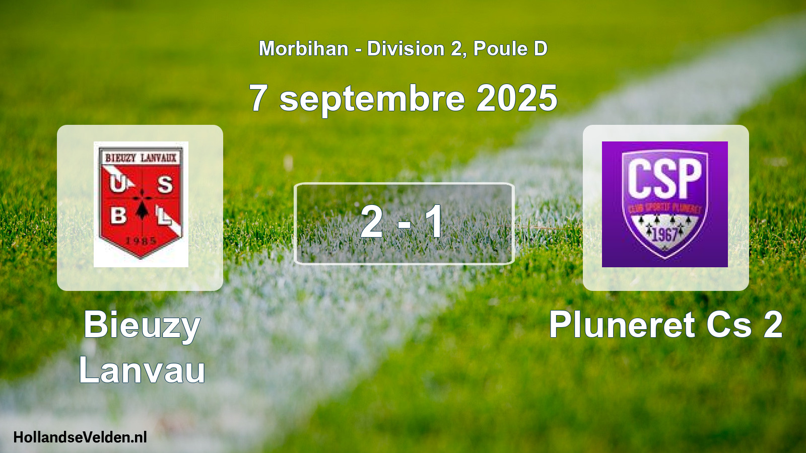 Total number of matches played: Bieuzy Lanvau - Pluneret Cs 2 2 - 1 (7 September 2025)