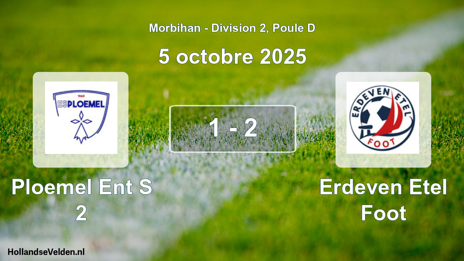 Total number of matches played: Ploemel Ent S 2 - Erdeven Etel Foot 1 - 2 (5 October 2025)