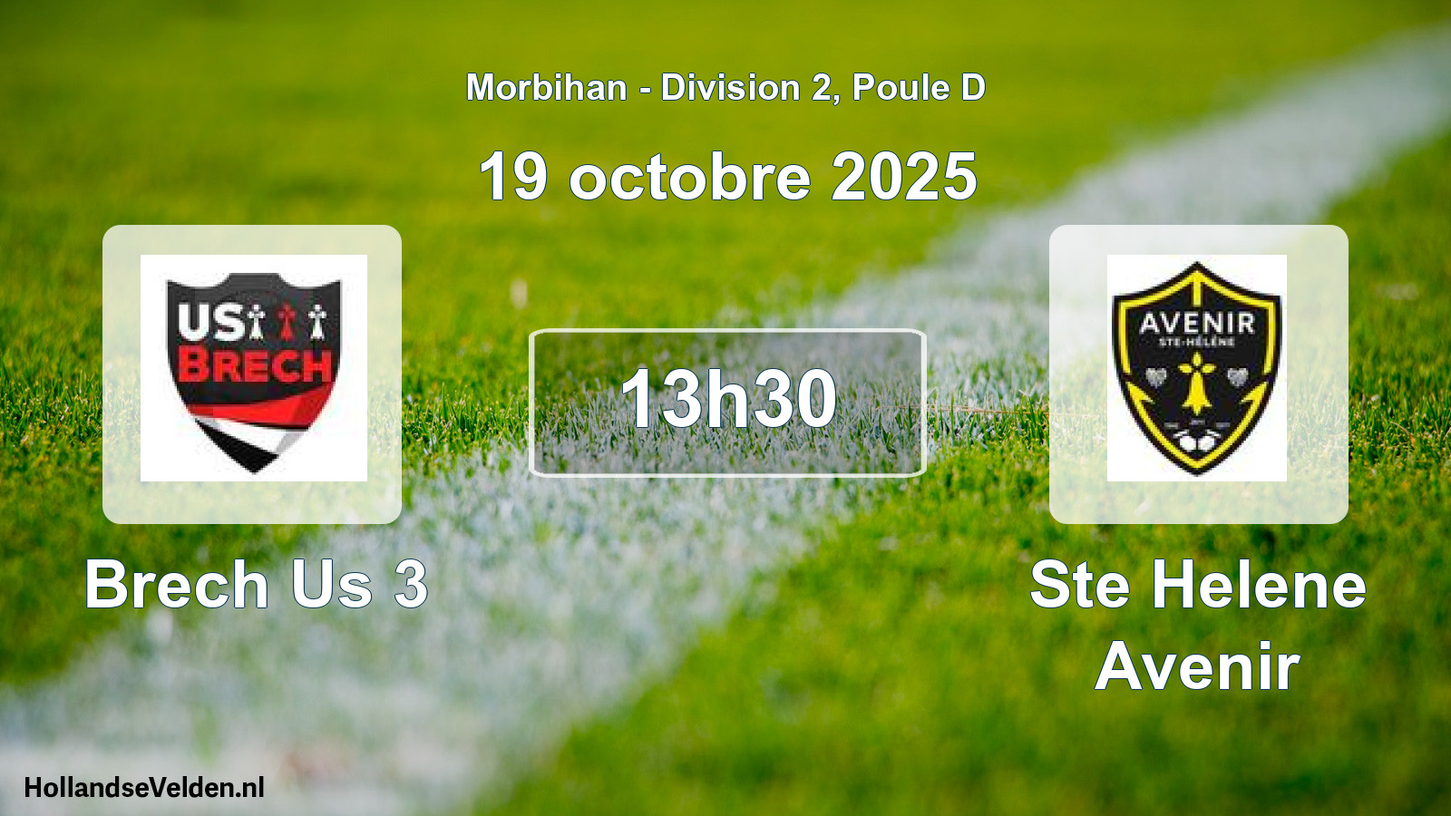 Geplande wedstrijd: Brech Us 3 - Ste Helene Avenir (19 octobre 2025)