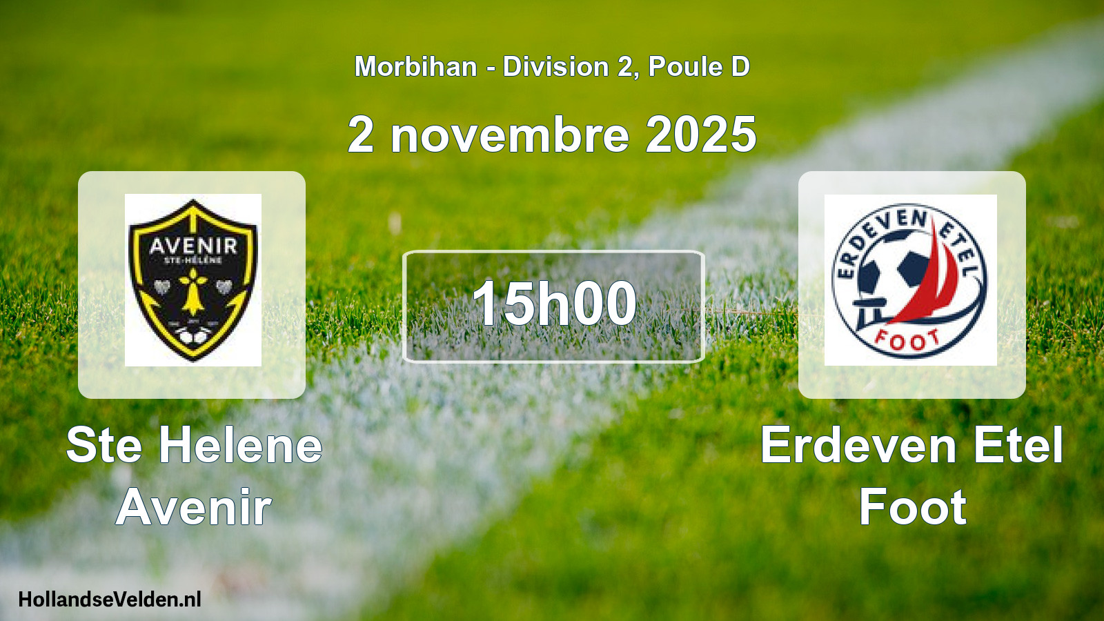 Scheduled Match: Ste Helene Avenir - Erdeven Etel Foot (2 November 2025)