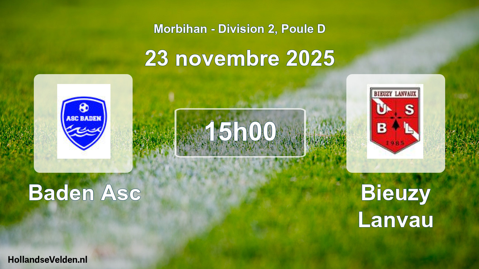 Scheduled Match: Baden Asc - Bieuzy Lanvau (23 November 2025)
