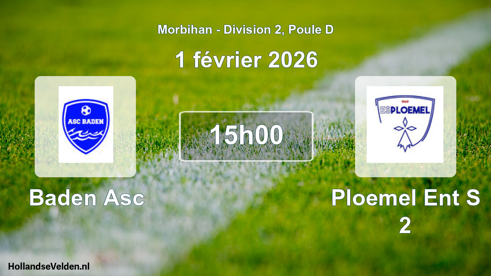 Scheduled Match: Baden Asc - Ploemel Ent S 2 (1 February 2026)