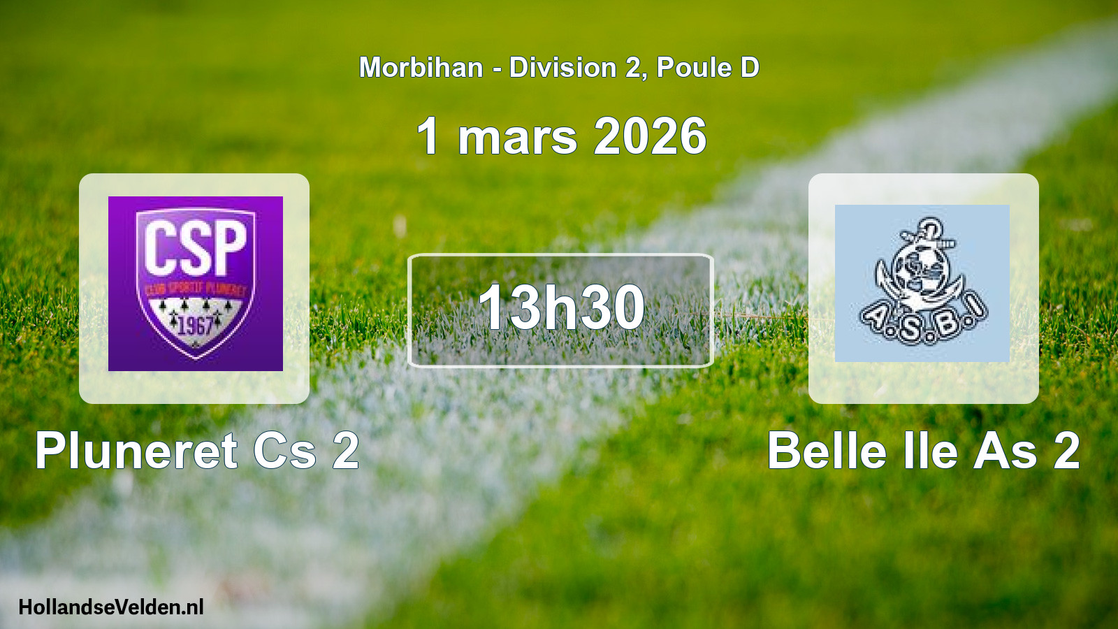 Scheduled Match: Pluneret Cs 2 - Belle Ile As 2 (1 March 2026)