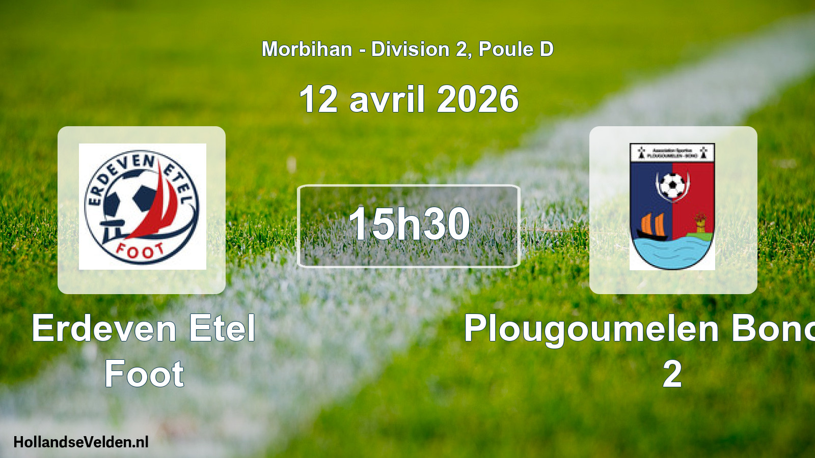 Scheduled Match: Erdeven Etel Foot - Plougoumelen Bono As 2 (12 April 2026)