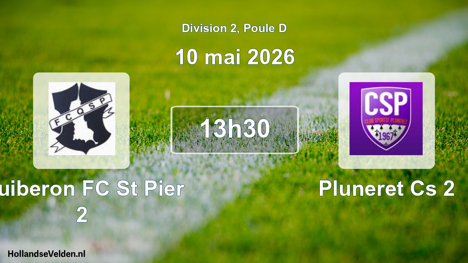 Geplande wedstrijd: Quiberon FC St Pier 2 - Pluneret Cs 2 (10 mei 2026)