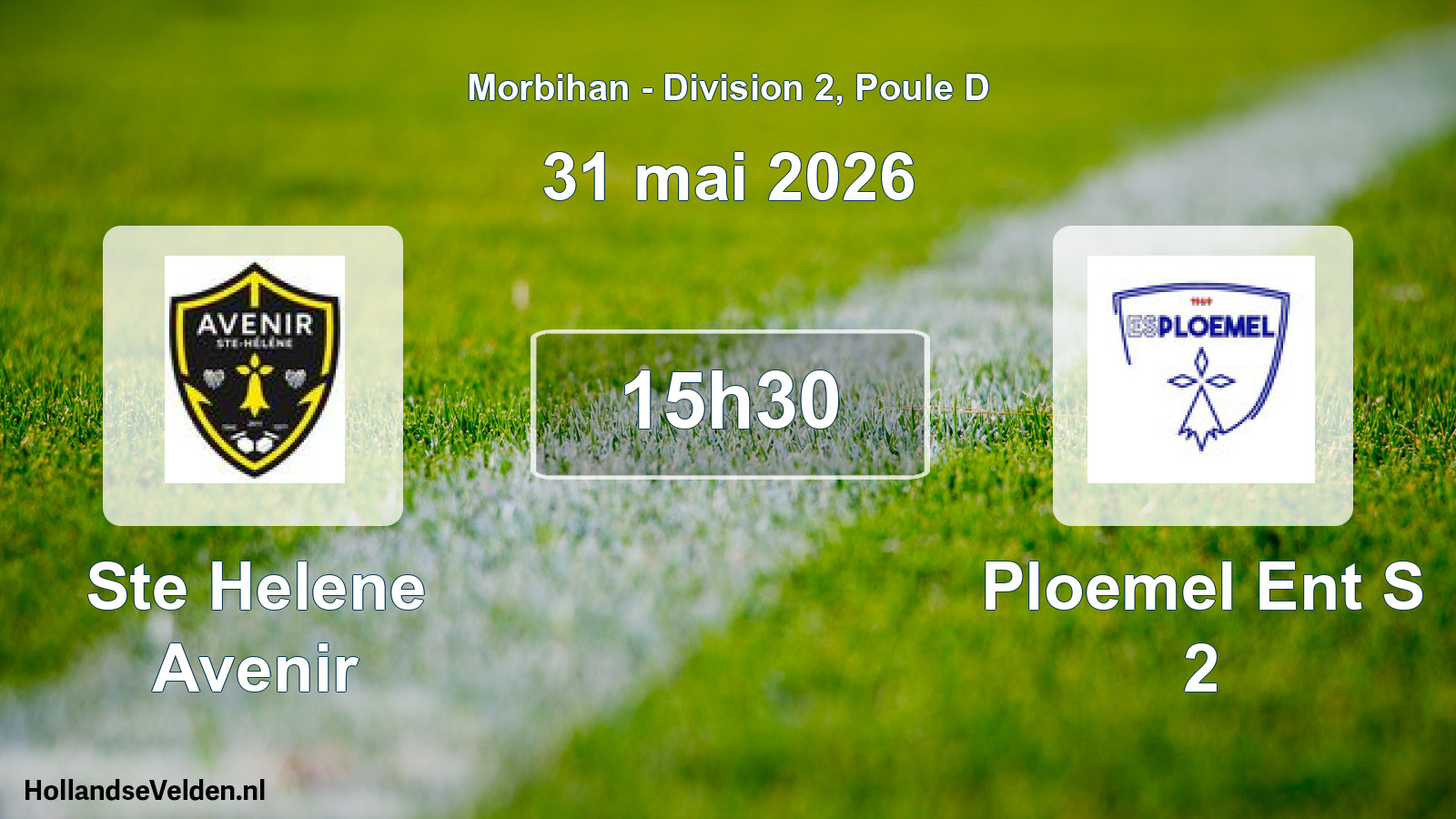 Geplande wedstrijd: Ste Helene Avenir - Ploemel Ent S 2 (31 mai 2026)