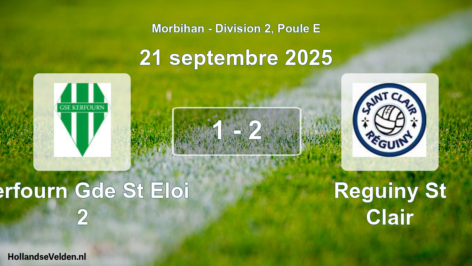 Gespeelde wedstrijd: Kerfourn Gde St Eloi 2 - Reguiny St Clair 1 - 2 (21 september 2025)