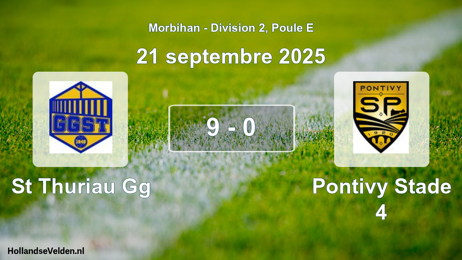 Gespeelde wedstrijd: St Thuriau Gg - Pontivy Stade 4 9 - 0 (21 septembre 2025)