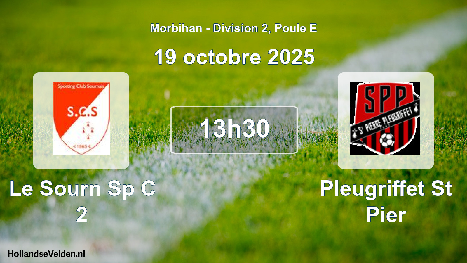 Geplande wedstrijd: Le Sourn Sp C 2 - Pleugriffet St Pier (19 octobre 2025)