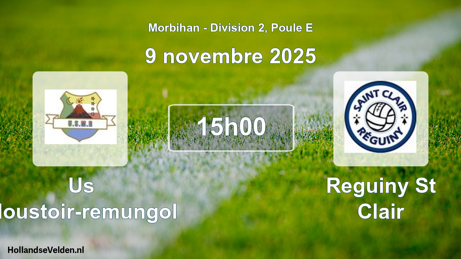 Scheduled Match: Us Moustoir-remungol - Reguiny St Clair (9 November 2025)